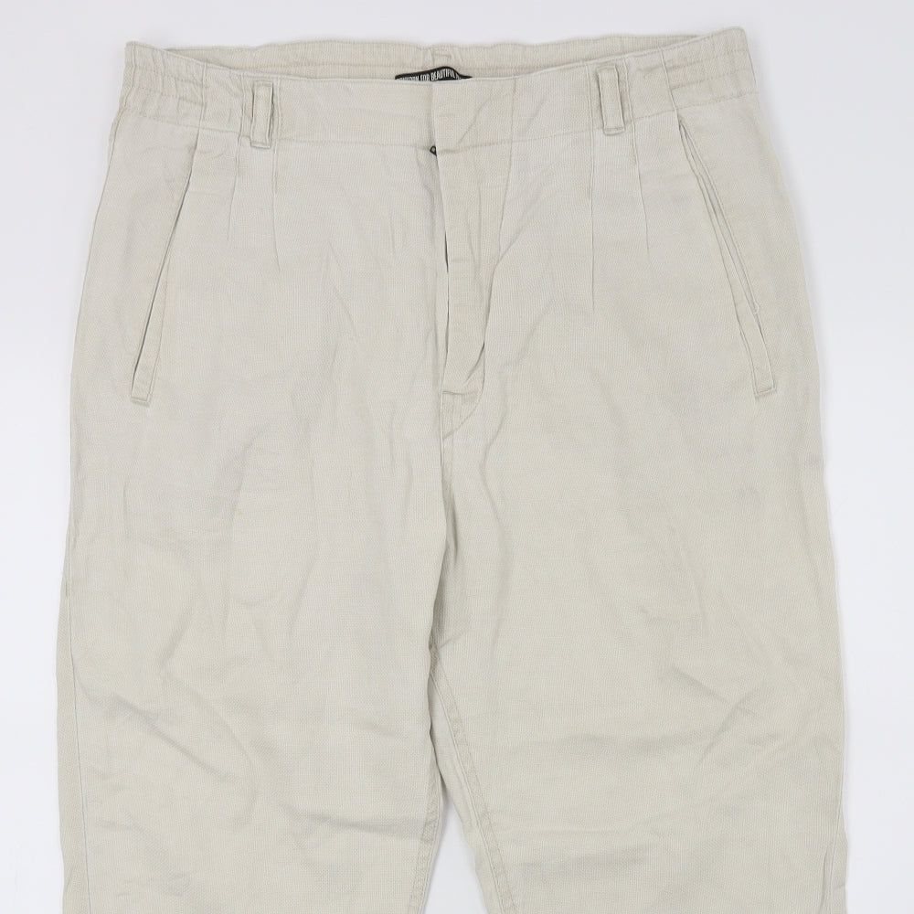 Drykorn Womens White  Denim Cropped Jeans Size 32 L21 in
