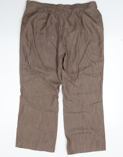 Womens UK Size 14 Marks and Spencer Regular Fit  Brown Trousers