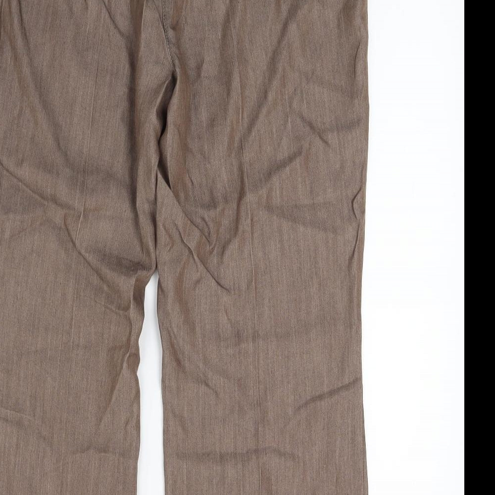 Womens UK Size 14 Marks and Spencer Regular Fit  Brown Trousers
