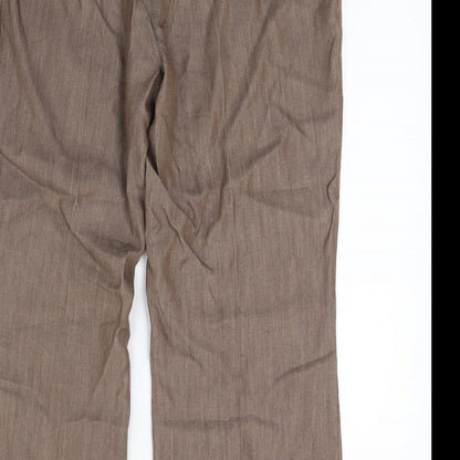 Womens UK Size 14 Marks and Spencer Regular Fit  Brown Trousers