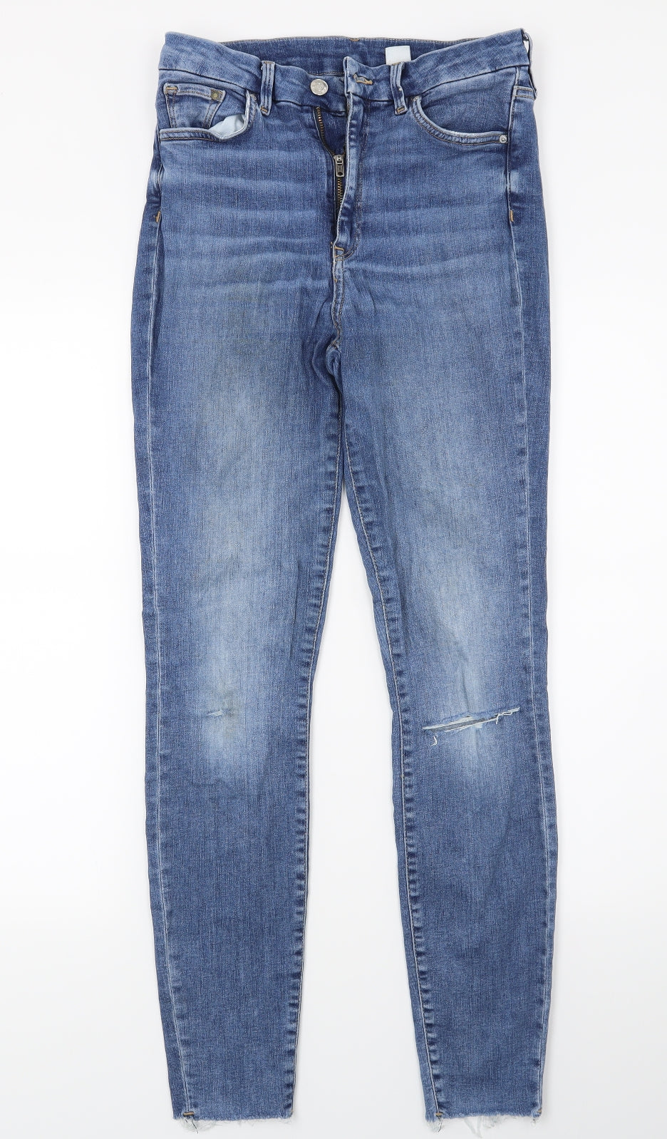Topshop Womens Blue  Denim Skinny Jeans Size 28 L26 in