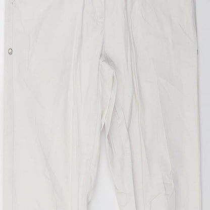 Flame Womens White  Denim Skinny Jeans Size 8 L31 in