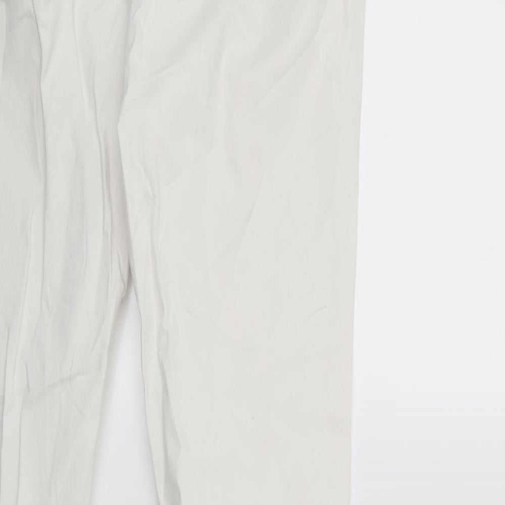 Flame Womens White  Denim Skinny Jeans Size 8 L31 in