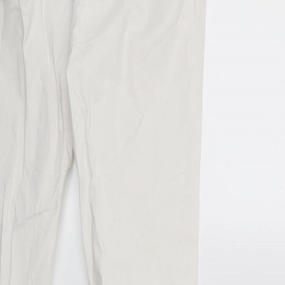 Flame Womens White  Denim Skinny Jeans Size 8 L31 in