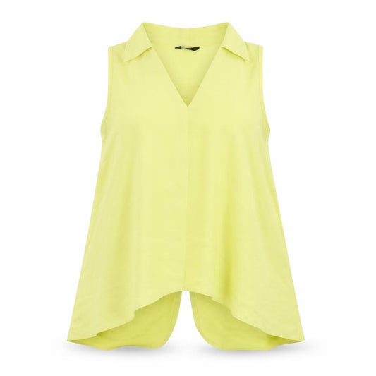 Womens UK Size 12 F&F Yellow Basic Blouse