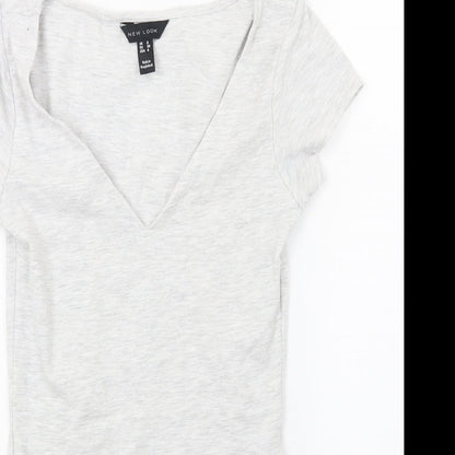 New Look Womens Grey  Jersey Leotard One-Piece Size 8