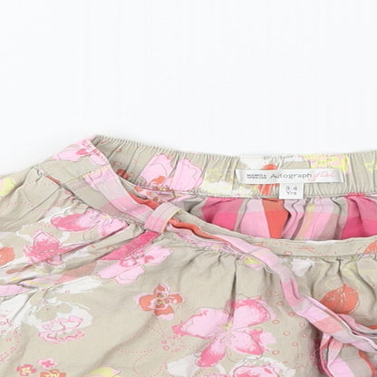 Autograph Girls Green Floral  Flare Skirt Size 3-4 Years