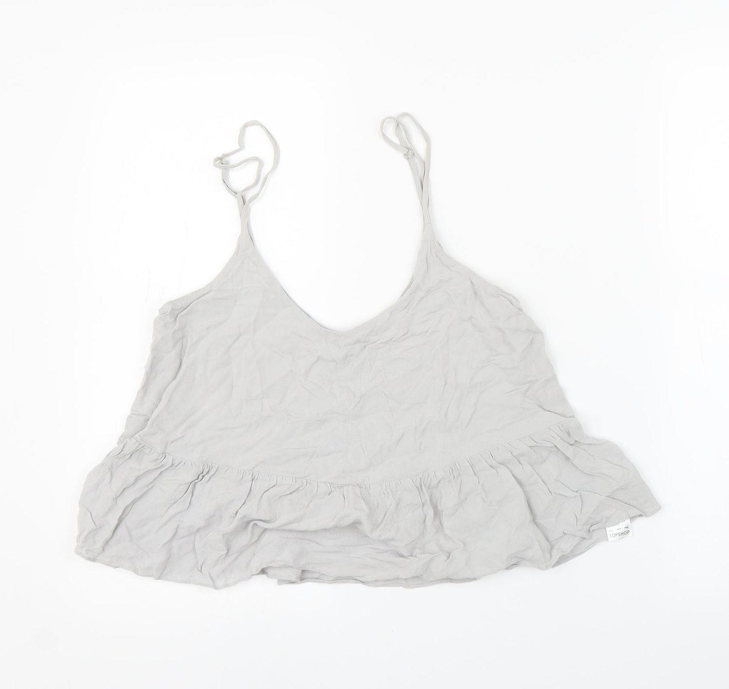 Womens UK Size 8 Topshop Grey Camisole Blouse