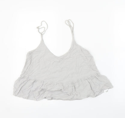 Womens UK Size 8 Topshop Grey Camisole Blouse
