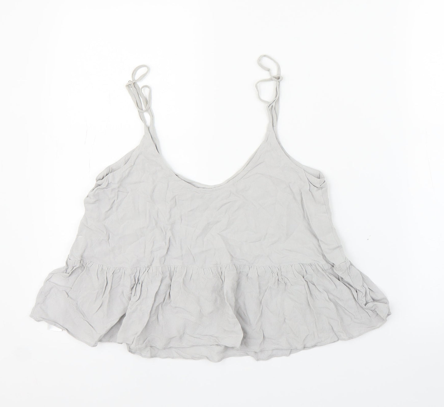Womens UK Size 8 Topshop Grey Camisole Blouse