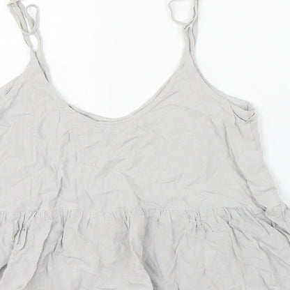 Womens UK Size 8 Topshop Grey Camisole Blouse