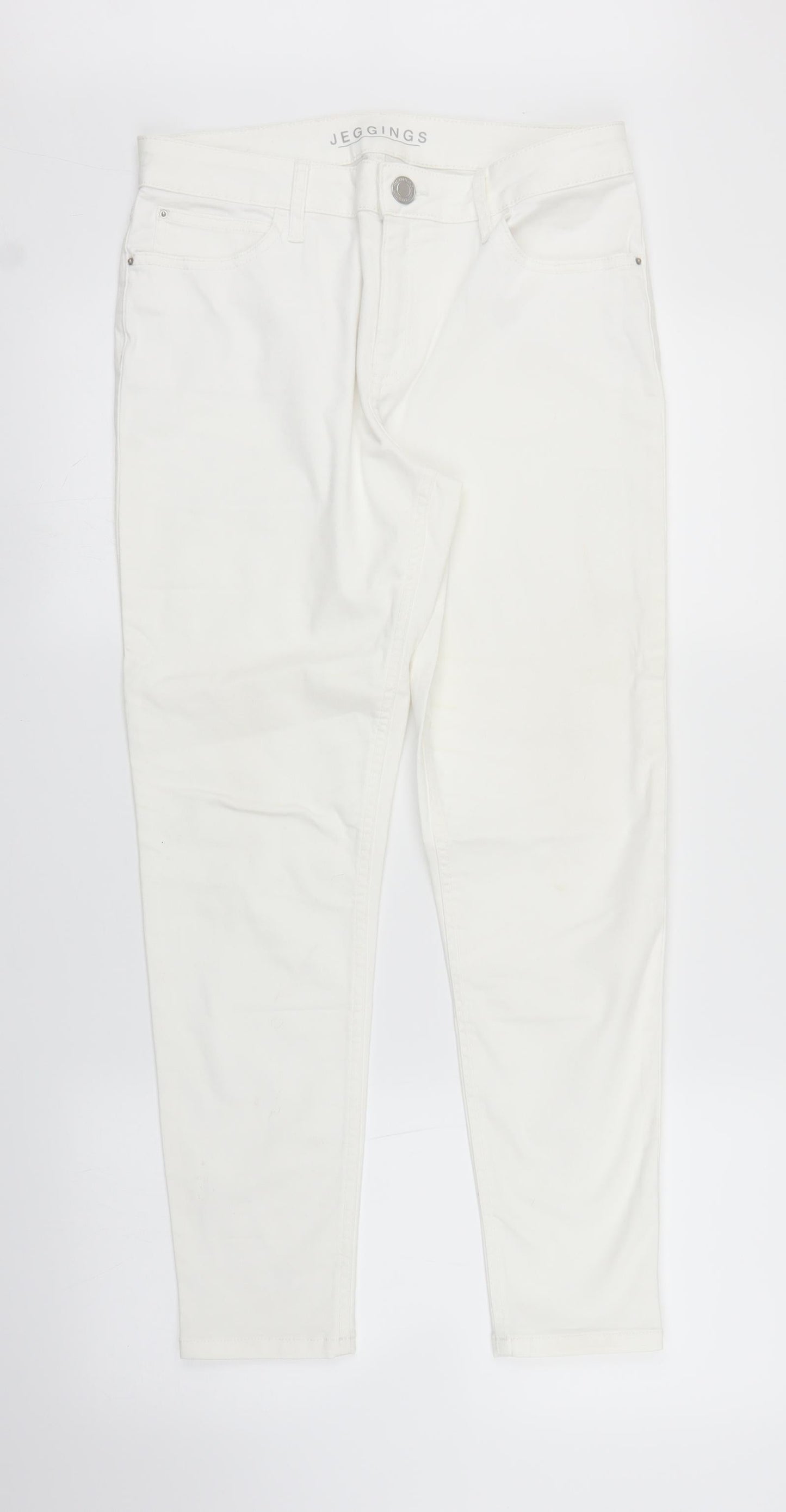Preworn Womens White  Denim Jegging Jeans Size S L27 in