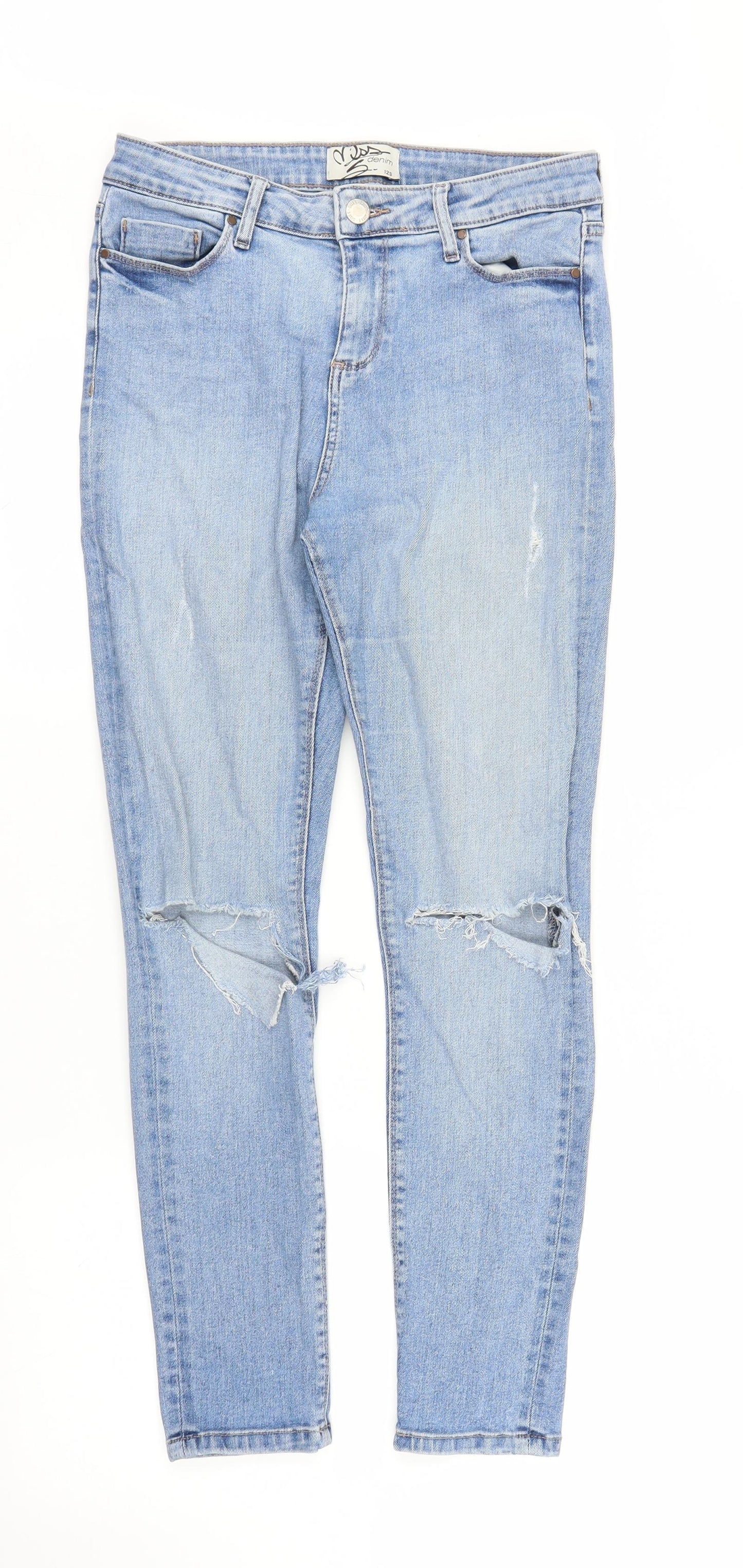 Womens UK Size 12 Miss Denim Regular Fit Skinny Blue Jeans