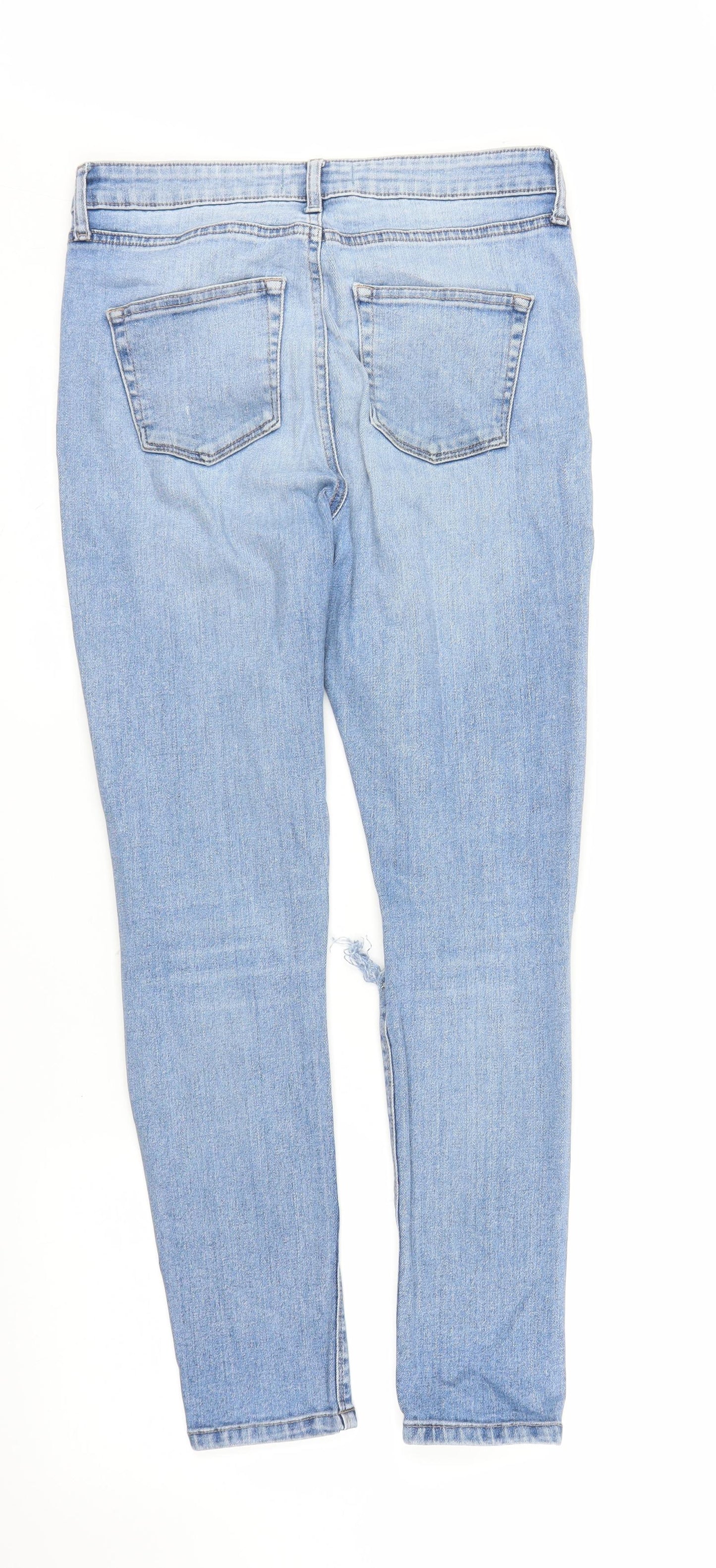 Womens UK Size 12 Miss Denim Regular Fit Skinny Blue Jeans