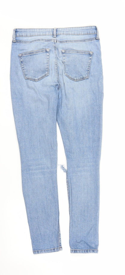 Womens UK Size 12 Miss Denim Regular Fit Skinny Blue Jeans