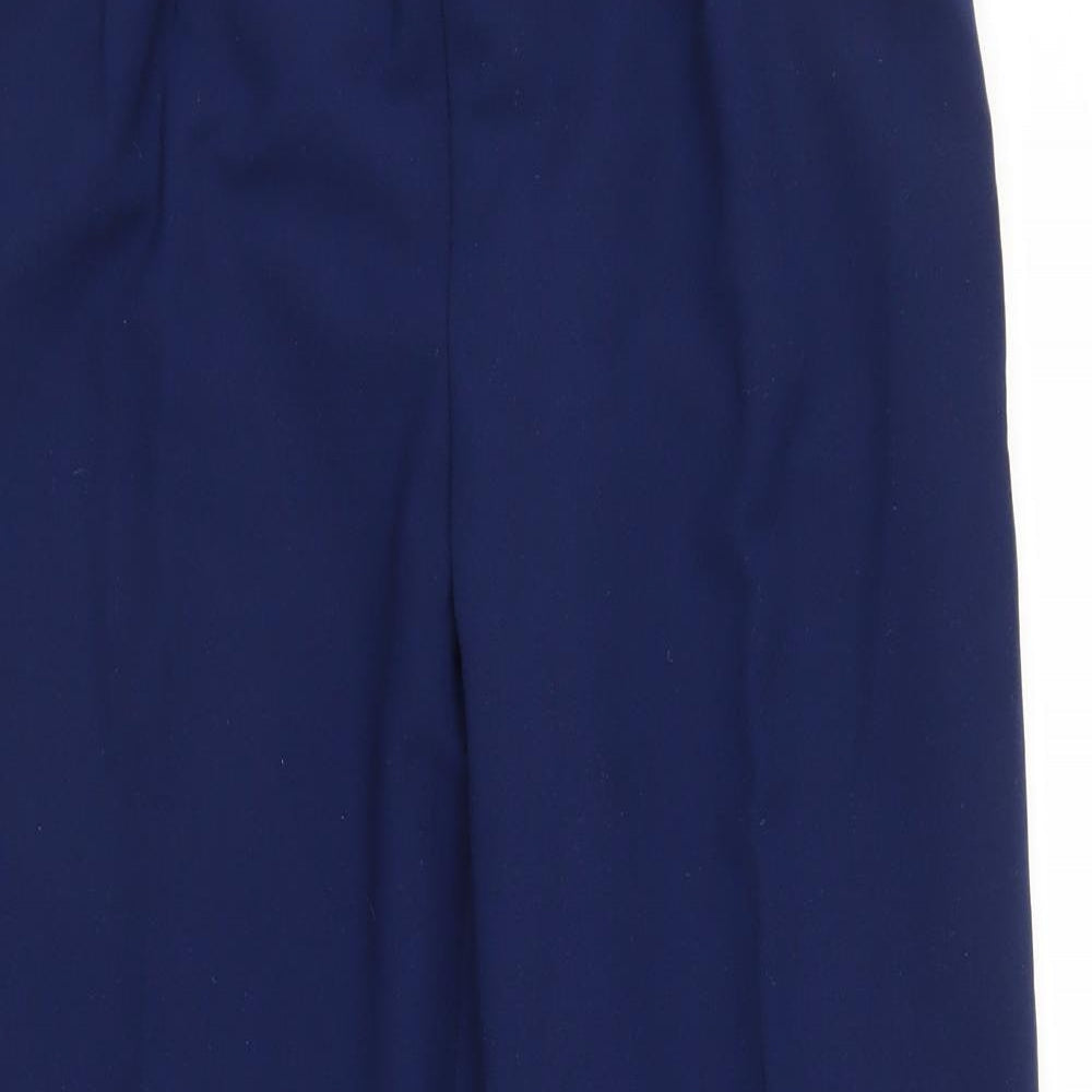 Womens UK Size L Preworn Regular Fit Capri Blue Trousers
