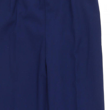 Womens UK Size L Preworn Regular Fit Capri Blue Trousers