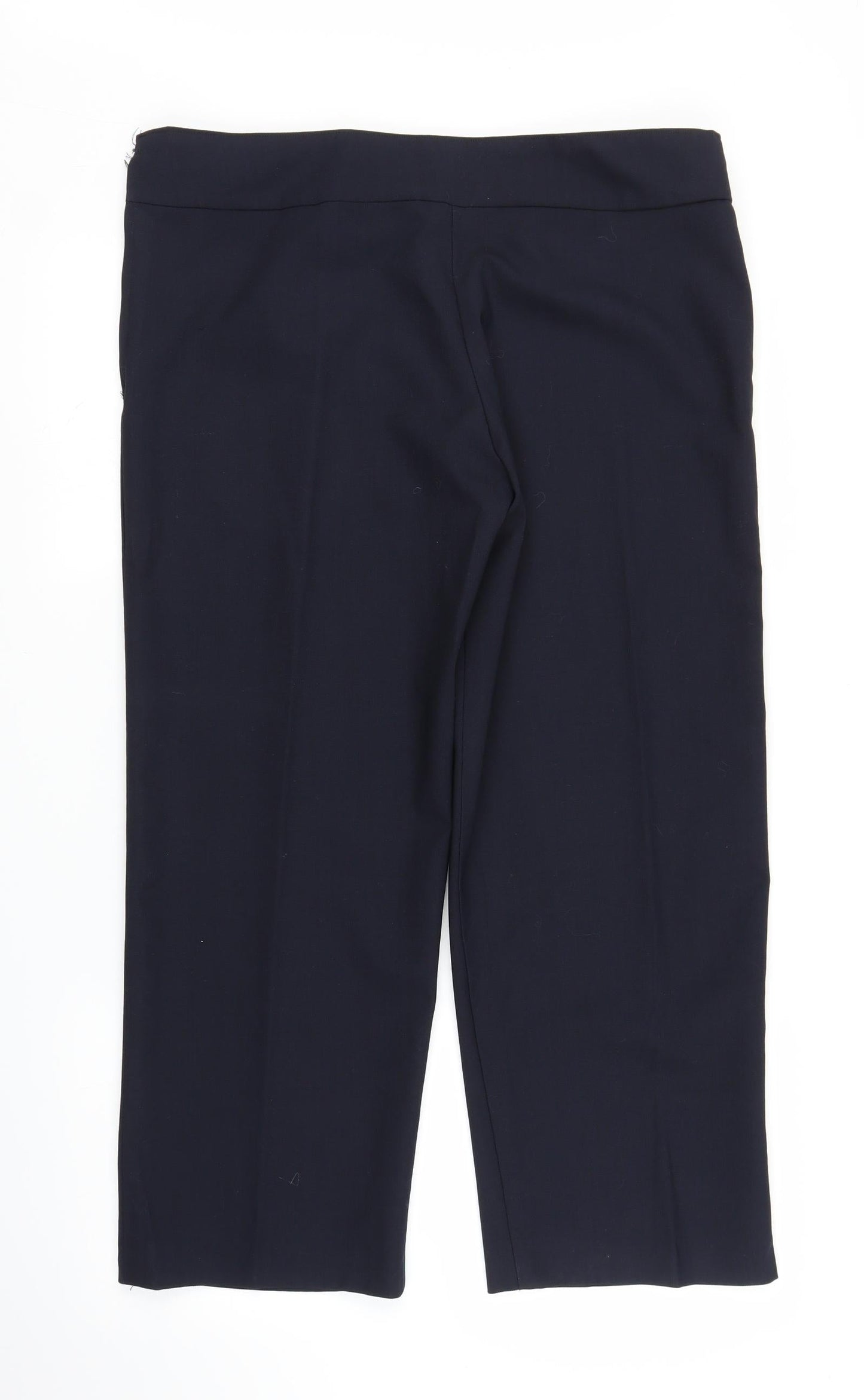 Womens UK Size L Preworn Regular Fit Capri Blue Trousers