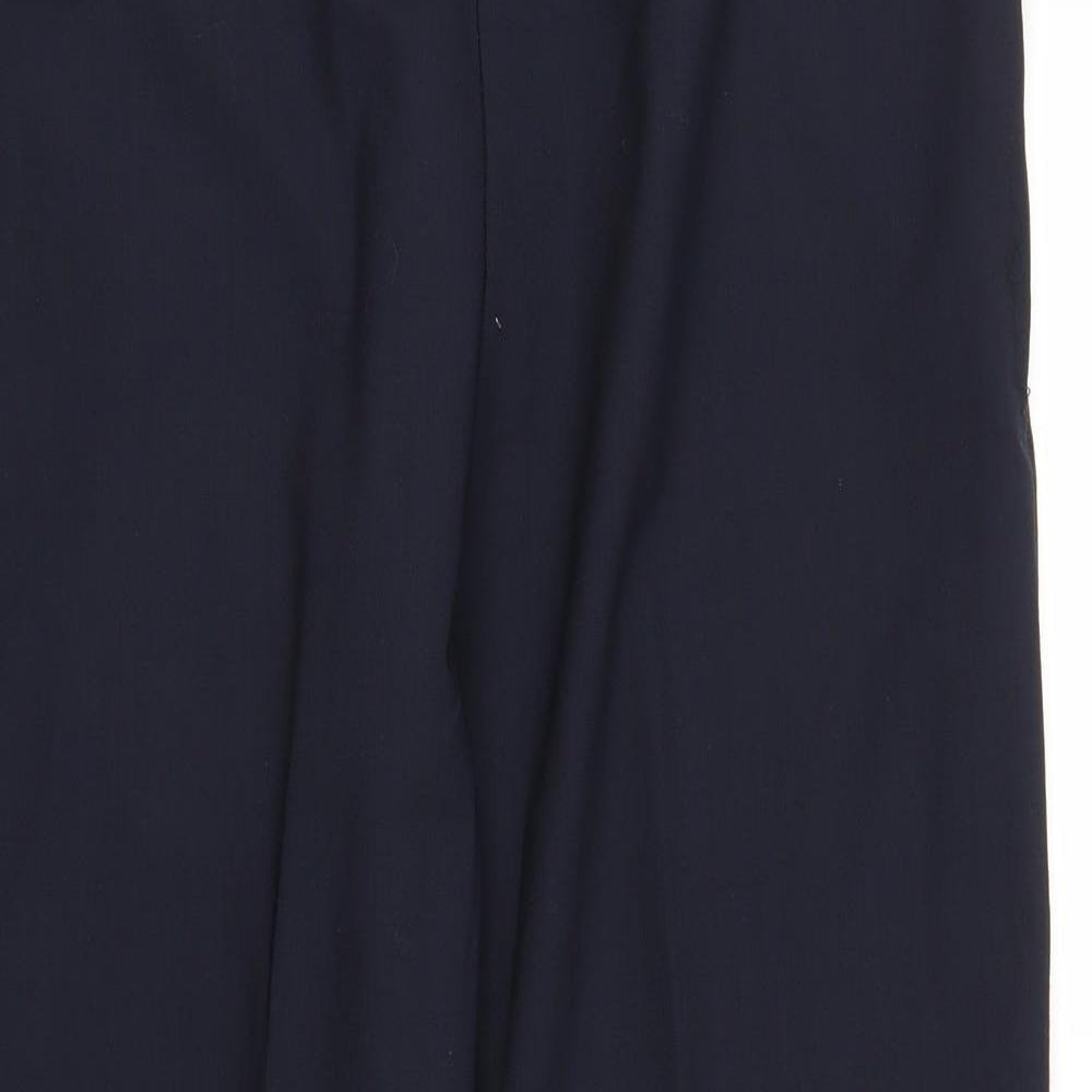 Womens UK Size L Preworn Regular Fit Capri Blue Trousers