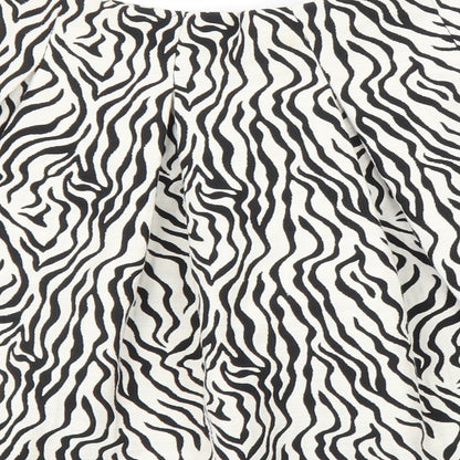 H&M Womens White Animal Print  A-Line Skirt Size 8