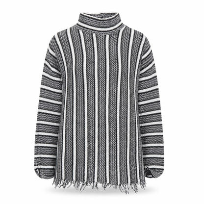 Topshop Womens Black Striped  Pullover Jumper Size 8