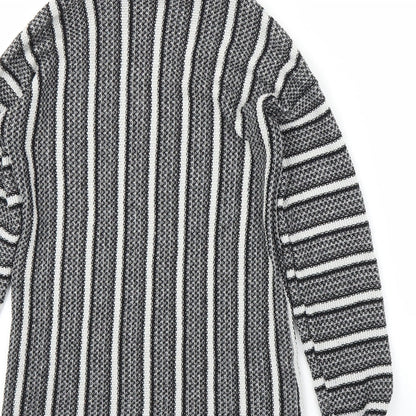 Topshop Womens Black Striped  Pullover Jumper Size 8