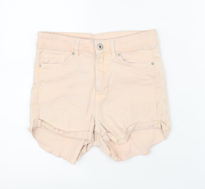 H&M Womens Pink  Denim Cut-Off Shorts Size 8