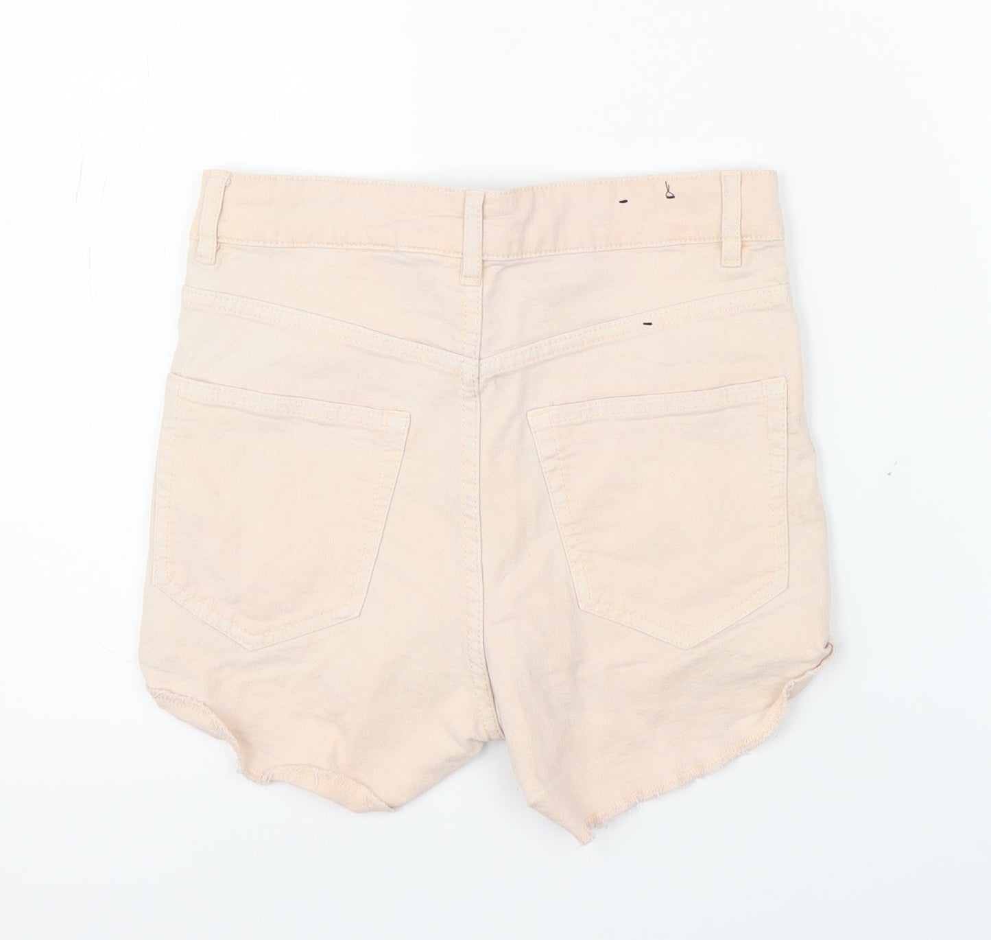 H&M Womens Pink  Denim Cut-Off Shorts Size 8