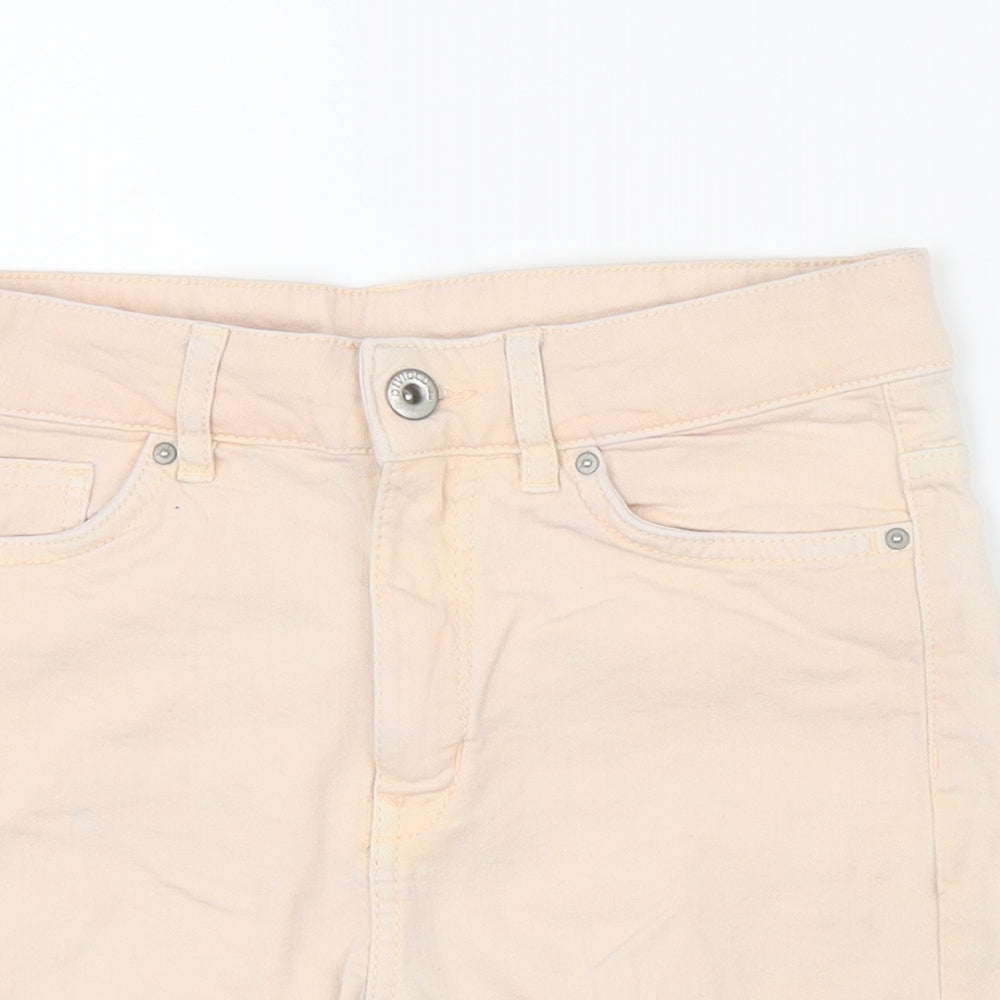 H&M Womens Pink  Denim Cut-Off Shorts Size 8