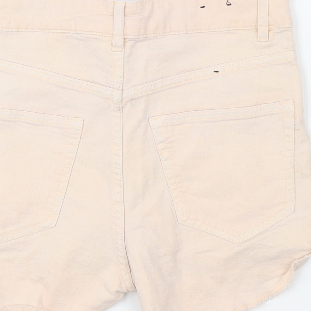 H&M Womens Pink  Denim Cut-Off Shorts Size 8