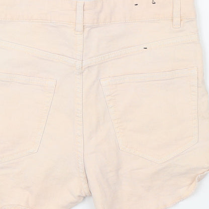 H&M Womens Pink  Denim Cut-Off Shorts Size 8