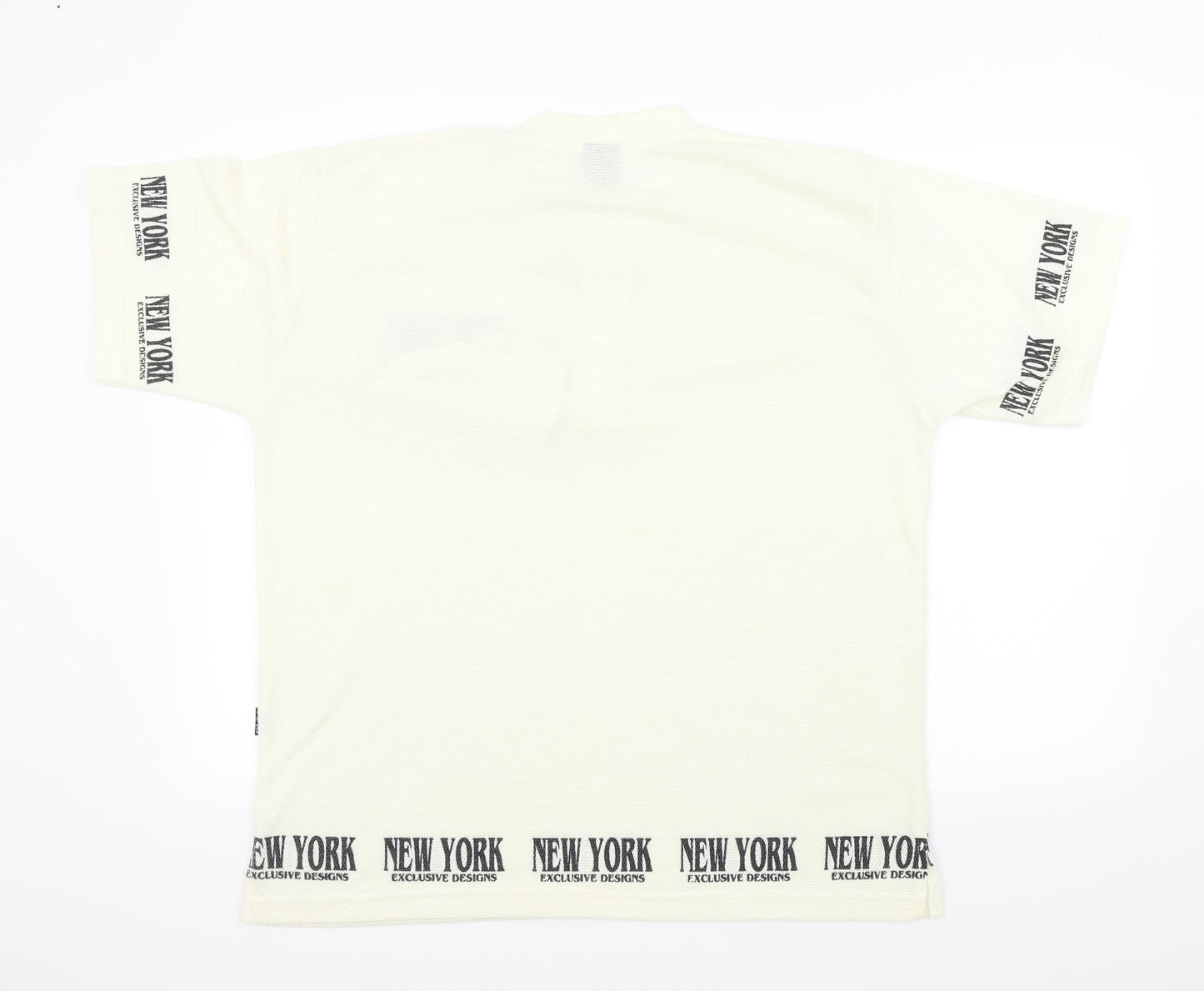 New York Mens Beige    Polo Size L