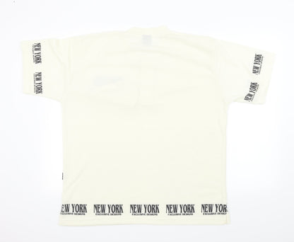 New York Mens Beige    Polo Size L