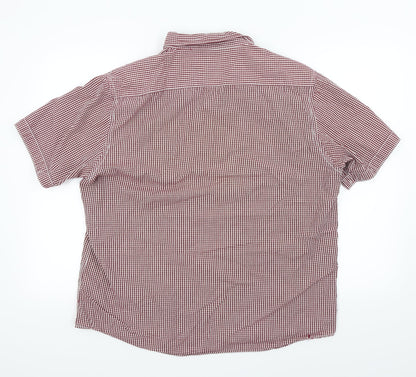 Authentic Mens Red Check   Button-Up Size L