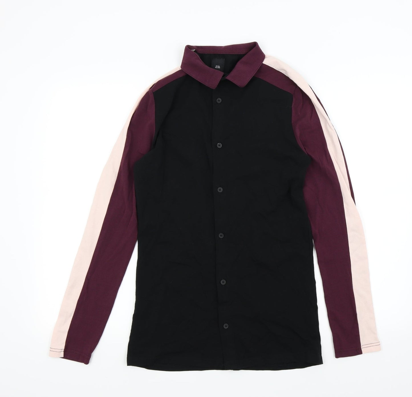 River Island Mens Black    Button-Up Size S