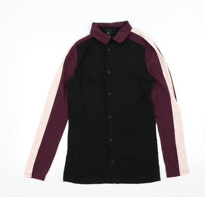River Island Mens Black    Button-Up Size S