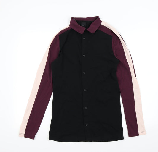 River Island Mens Black    Button-Up Size S