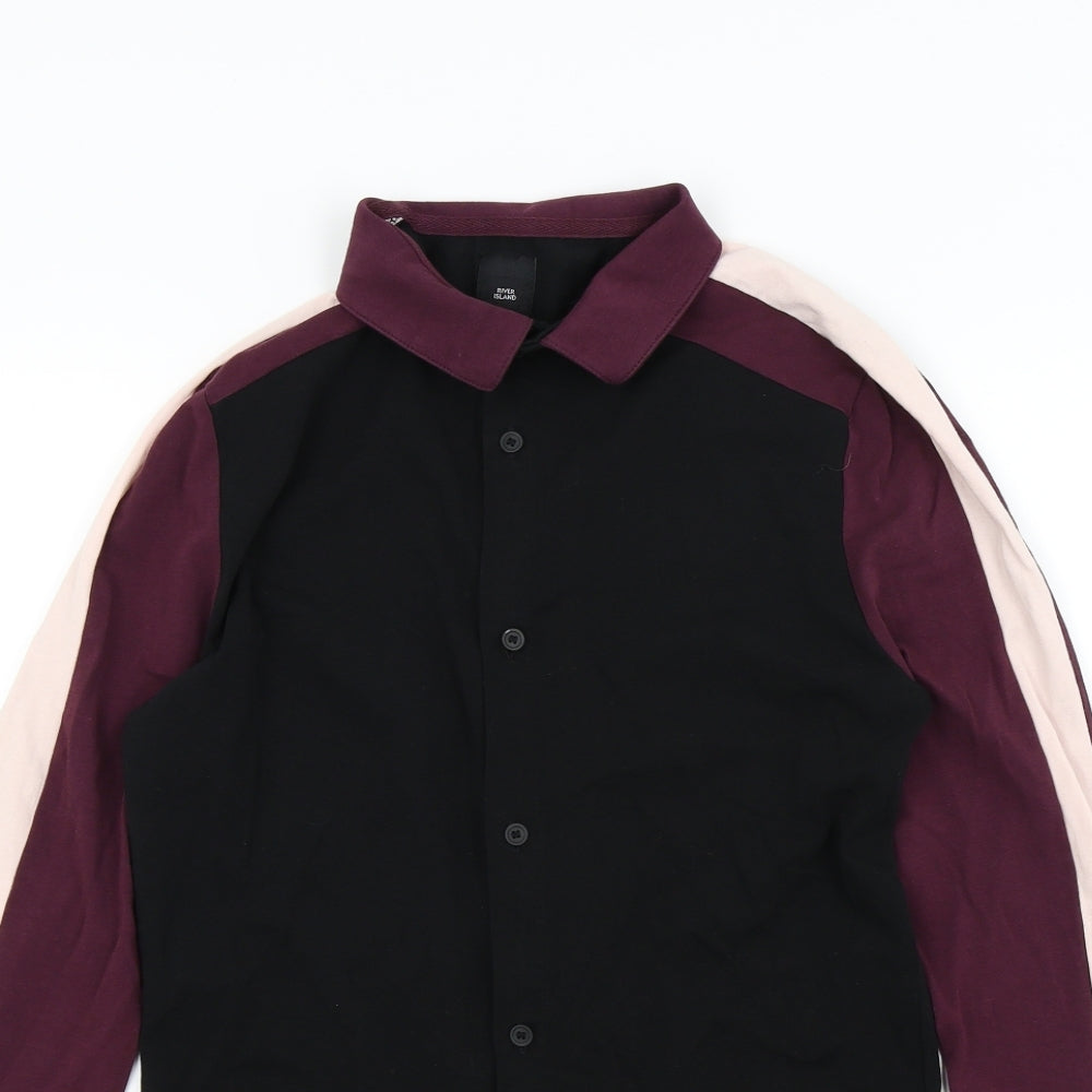 River Island Mens Black    Button-Up Size S