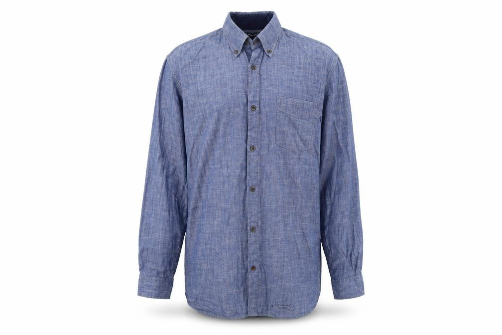 Mens UK Size S j.hampton Blue  Button-Up Long Sleeve Casual Shirt
