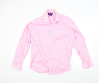 Mens UK Size L guthrie & valentine Pink  Button-Up Long Sleeve Casual Shirt