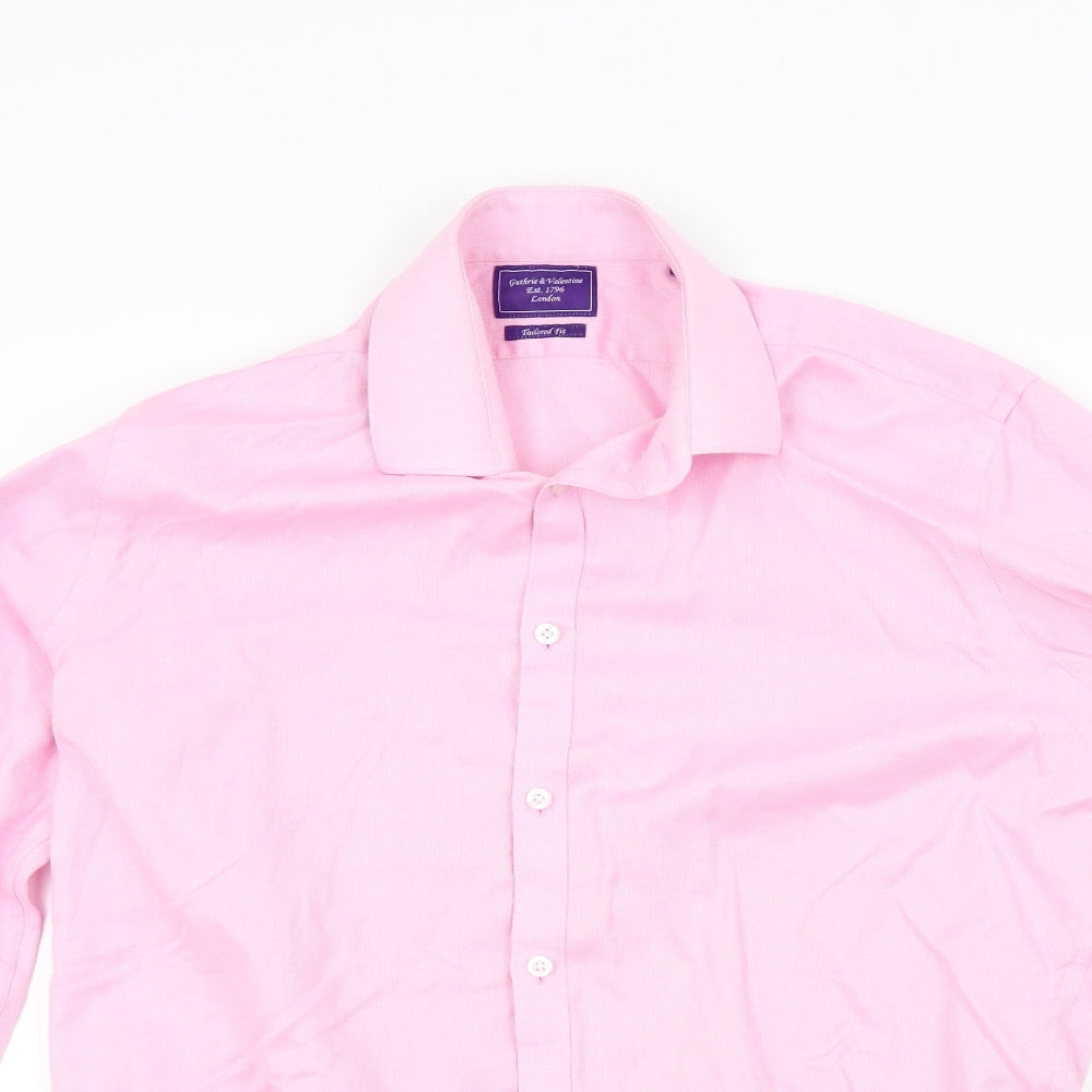 Mens UK Size L guthrie & valentine Pink  Button-Up Long Sleeve Casual Shirt