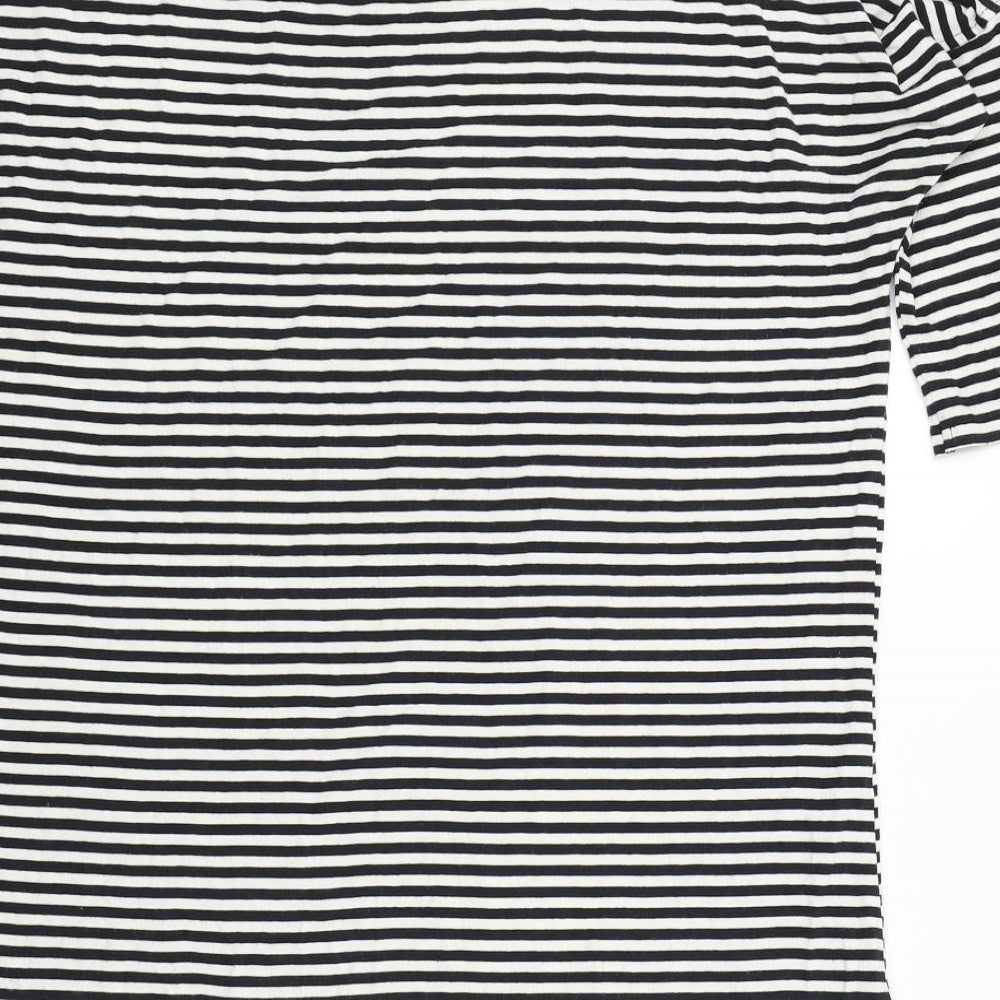 George Womens Black Striped  Top Dress Size 12