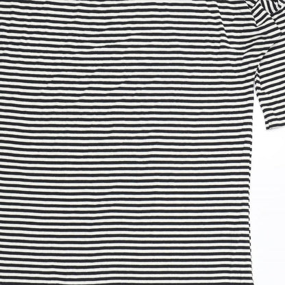 George Womens Black Striped  Top Dress Size 12