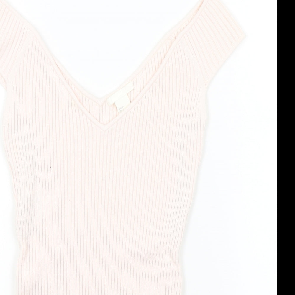 H&M Womens Orange   Pullover Jumper Size M