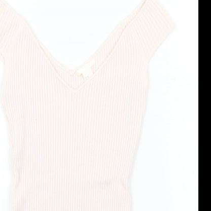 H&M Womens Orange   Pullover Jumper Size M