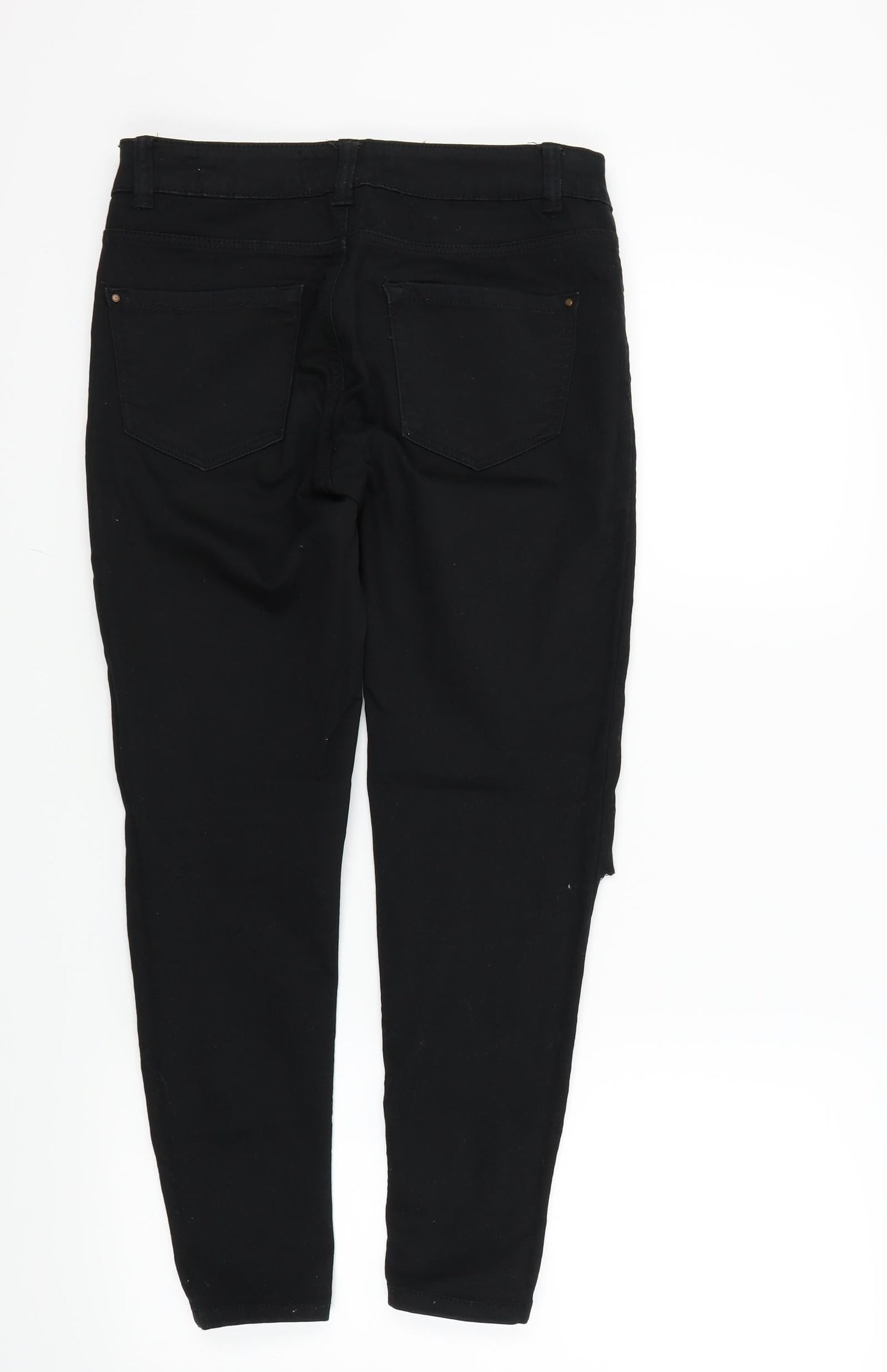 New Look Womens Black   Skinny Jeans Size 10 L24 in - Ripped details