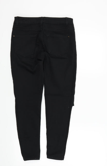 New Look Womens Black   Skinny Jeans Size 10 L24 in - Ripped details