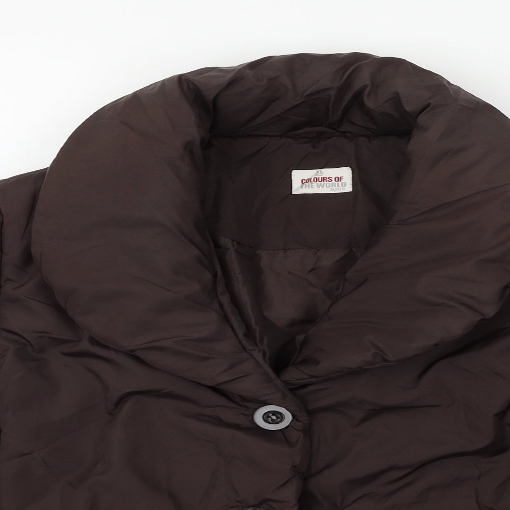 Colours of The World Womens Brown   Jacket Coat Size M