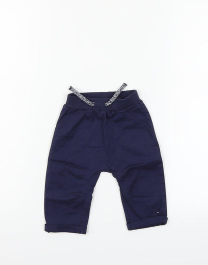 George Boys Blue   Cargo Trousers Size 3-6 Months