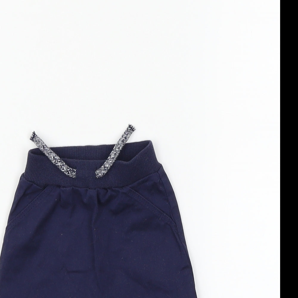 George Boys Blue   Cargo Trousers Size 3-6 Months